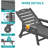 Oversized HDPE Chaise Lounges – Adjustable 5-Position Outdoor Recliners with Wheels & Cup Holders, Weather-Resistant for Patio, Pool, Garden-2108403213-2096513491