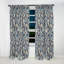 Panneau de rideau simple occultant en losange beige et bleu Rhombus-281957246