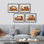 «Autumn Fall Fall Bumper Pumpkin Village Farm House Celebrations», impression sur papier 4 pièces
