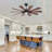 62/72-Inch Black Ceiling Fan With Light And Remote, Reversible Blades, DC Motor-441438394