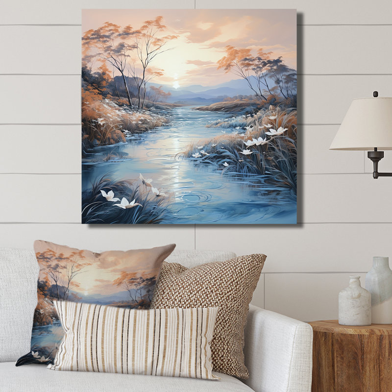 «Lakes Rivers Charm», impression d'art sur toile, Toile tendue, 24" H x 24" W