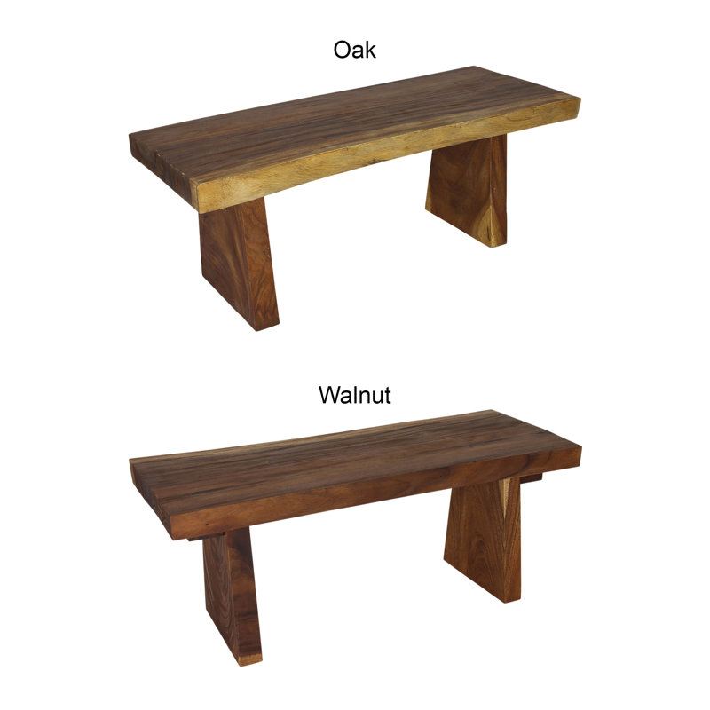 Kristofer Solid Wood Bench, Walnut