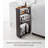 Tower Yamazaki Home Rolling Slim Storage Three Tier Utility Cart With Handle, Steel, Handle, Wheels-46492045
