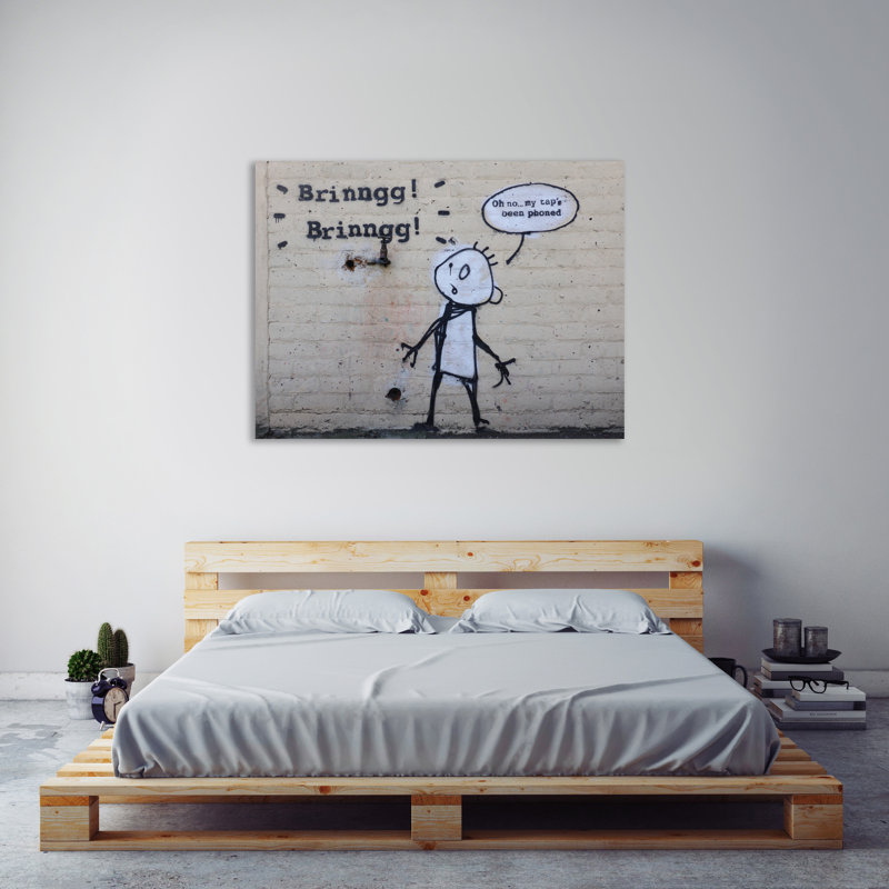 « telephoneed tap », reproduction d’impression sur toile tendue, H 12 po x l 16 po x P 1,5 po