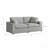 Jenny 2-Piece Sofa Sectional In Plush Polyester Cord-Like Fabric