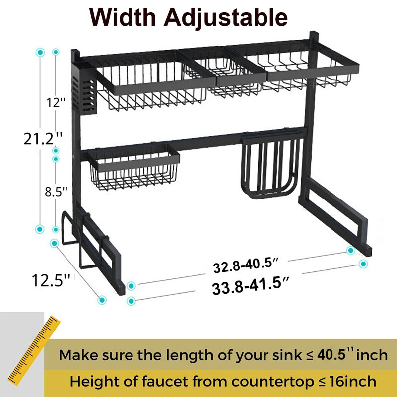 Stainless Steel Over The Sink Dish Rack