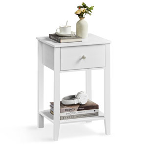 Brookford Bamboo Nightstand in White