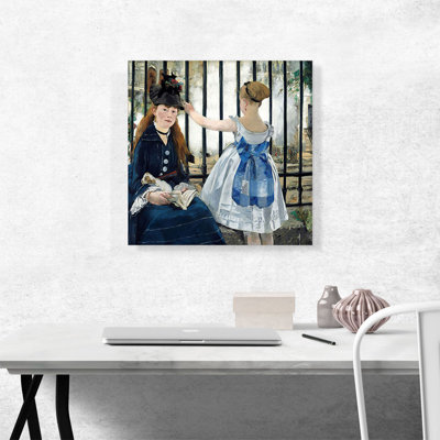 "Le chemin de fer 1873" par Edward Manet - reproduction d'art sur toile tendue
