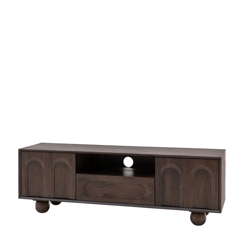 Solid Wood 45cm H Media Storage