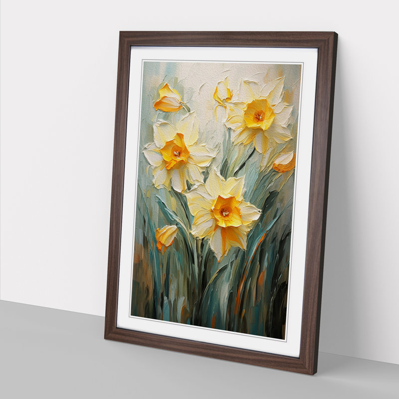 Single Picture Frame Print on Wood, 34cm H x 25cm W, Walnut Framed