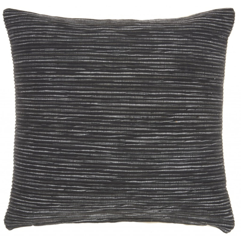 Striped Throw Pillow, Charcoal