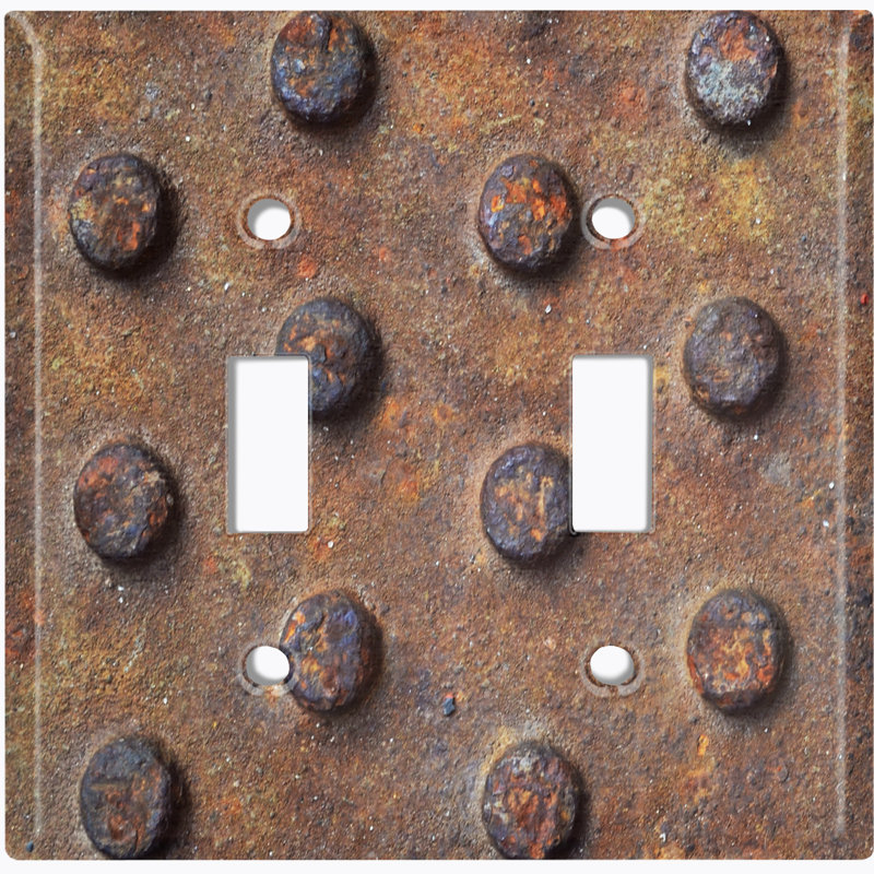 Patterned 2 - Gang Toggle Light Switch Standard Wall Plate