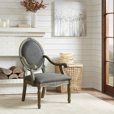 Fauteuil traditionnel en bois apparent Brentwood