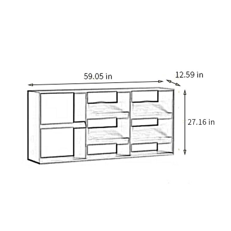 All Solid Wood Lattice Bookcase