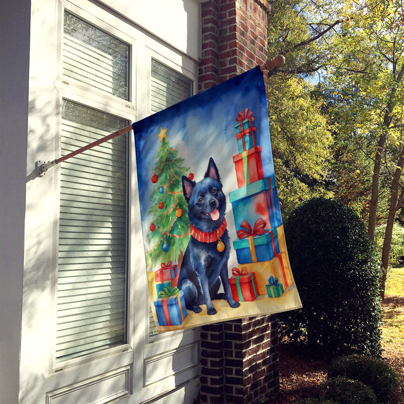 Drapeau de Noël maison de renne, Schipperke