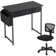 Desk and Chair Set: 32 Inch Computer Desk & Height Adjustable Black Mesh Chair