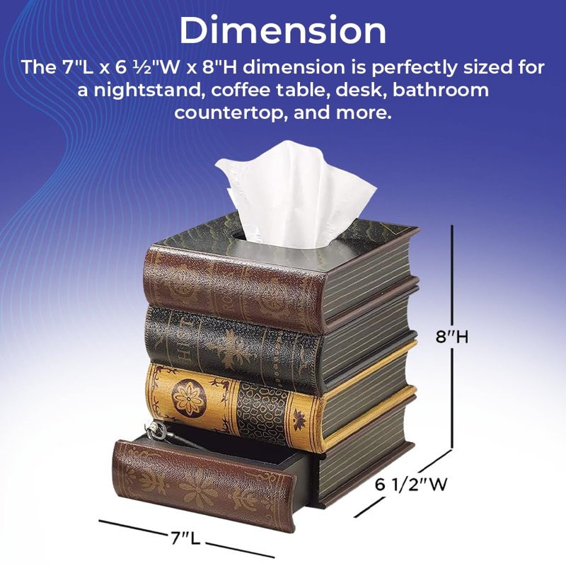 Book Tissue Dispenser | Facial Tissues Holder