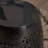 Modern Lace Cut Iron Accent Table With Barrel Structure And Durable Metal Frame