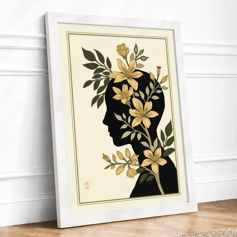 Mind in Bloom Botanical - Framed Print, A4 - 29.7 x 21.0 cm, White