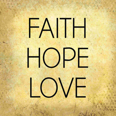 Faith Hope Love 2 - Wrapped Canvas Textual Art