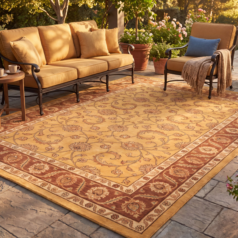 Tapis Slate2 traditionnel à motif floral intégral orange, vert et crème, lavable à la machine, antidérapant, à poils courts, pour l'intérieur et l'extérieur, adapté aux animaux domestiques, idéal pour le salon, la chambre, la salle à manger, l'entrée, le couloir ou le bureau.