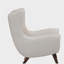 Chaise d'appoint moderne à oreilles rembourrée beige en bois massif avec meubles de luxe au design épuré 1pc-1206947860