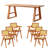 8 - Person Solid Wood Solid Wood Top Double Pedestal Dining Set-99493466-131498832