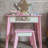 Teamson Kids Little Princess Star 2-pc. Wooden Vanity Table & Stool with LED Mirror, Storage Drawer & Organizer Bins