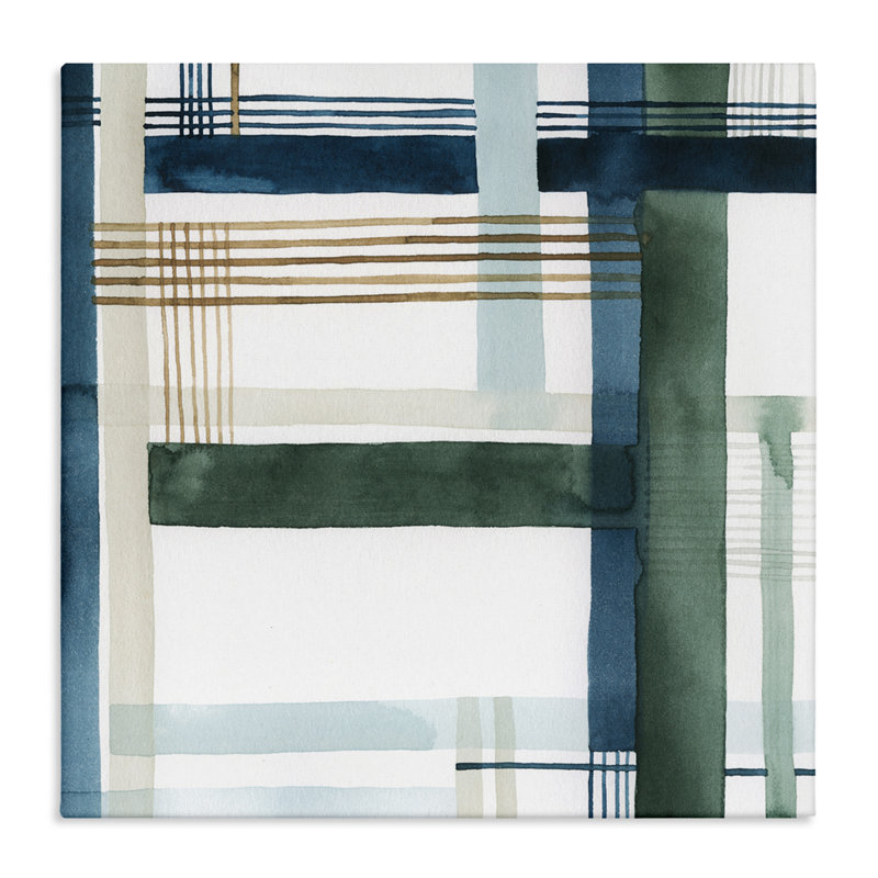Modern Woven Pattern Floater Canvas Wall Art by Grace Popp, 30" H x 30" W x 1.5" D