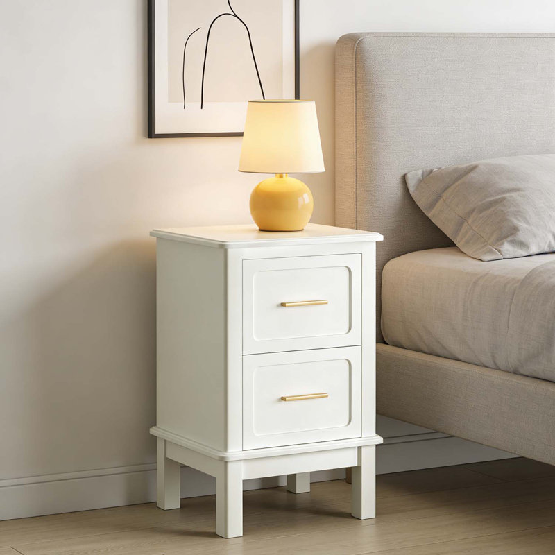 Sturdy Wood  Nightstand for Small Spaces and Organized Storage