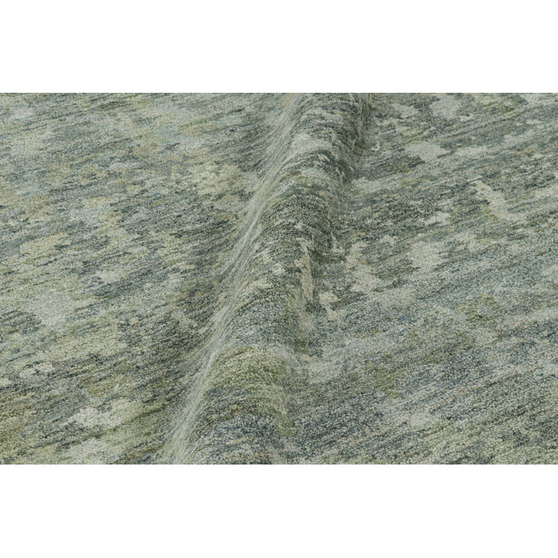 Rug & Kilim’S Contemporary Rug In Gray And Blue With Abstract Patterns, Rectangle 9' x 12'