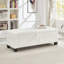 Banc avec repose-pieds 48 po avec rangement, banc pour chambre à coucher, salon, couloir, repose-pieds capitonné en similicuir capitonné-1002676282