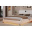Lit plateforme tapissier en similicuir pleine grandeur de luxe avec tête de lit épaisse, haut-parleurs Bluetooth et lumière DEL RVB, aucun sommier nécessaire, blanc-1347514564-1347514567