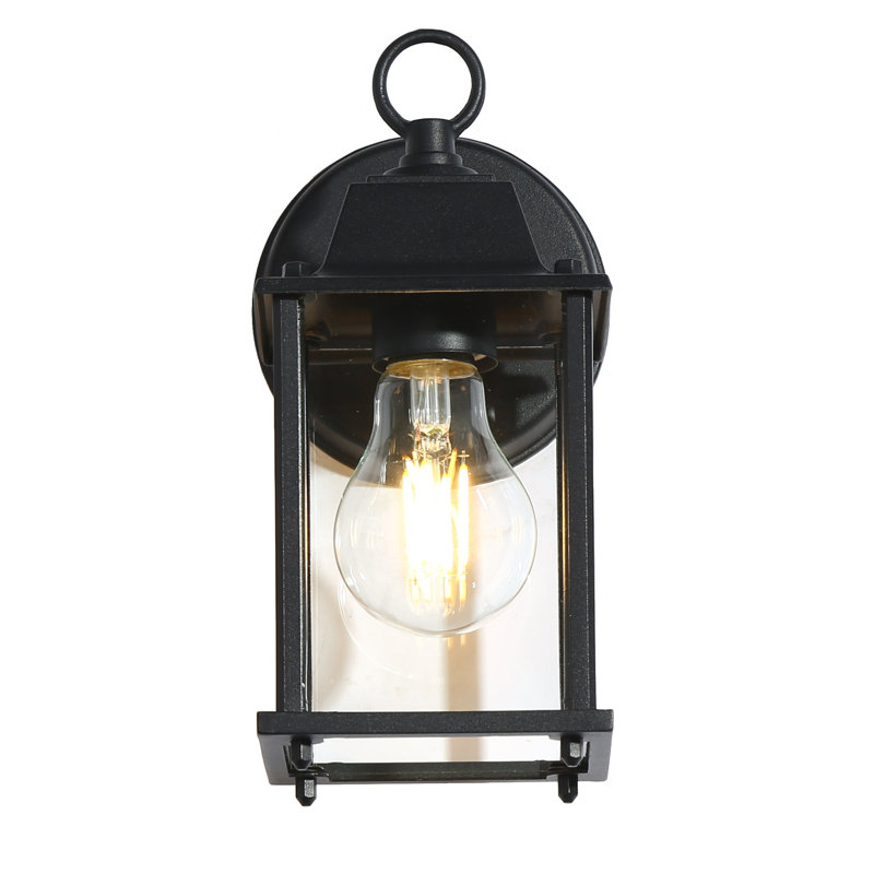 1-Light Matte Black Outdoor Wall Sconce