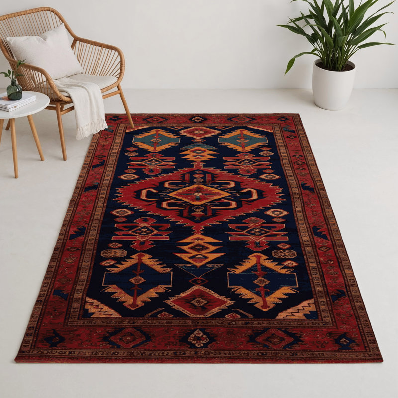 Persian Brown Indoor and Outdoor Area Rug, Rectangle 9' x 12'