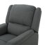 Fauteuil inclinable oscillant en tissu gris anthracite avec fauteuil inclinable manuel