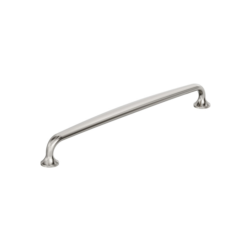 Poignée de meuble arquée Amerock Renown 7-9/16 pouces (192 mm) d'entraxe, nickel satiné, 7 9/16, Nickel satiné