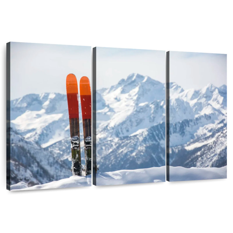 Sireci Snow Mountain Skiis, 28" H x 45" W