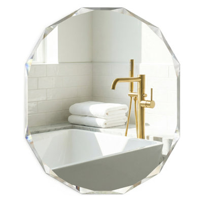 Beveled Frameless Wall Mirror Bathroom Vanity Mirror