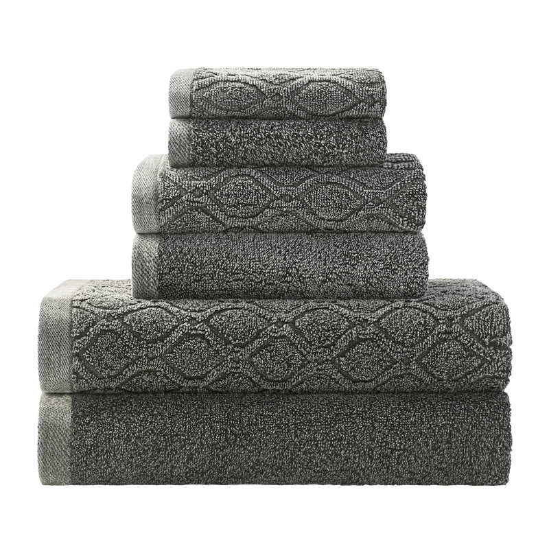 Ensemble de serviettes 6 pièces 100% coton Guiness, Gris