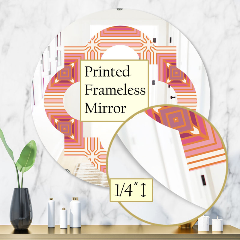 Miroir mural éclectique Quatrefoil, H 31,5 po x l po