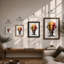 Elephant at Sunrise Modern - Framed Print-696334212-696334210