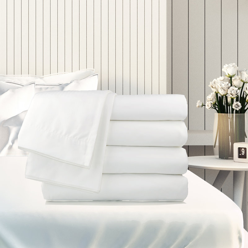 T-300 Thread Count 100% Cotton Fitted Sheet by Rifz, Twin Fitted Sheet