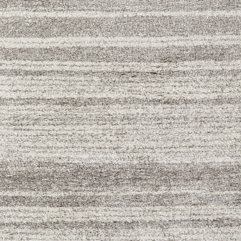 Tapis rayé taupe / blanc Giligia, Rectangle 2 pi x 3 pi 7 po
