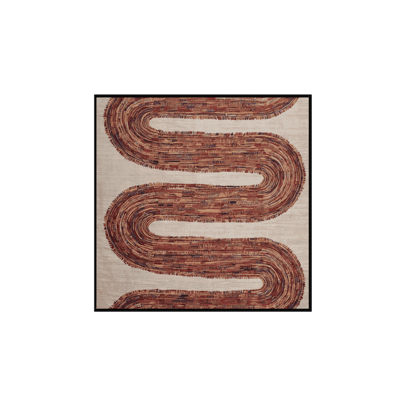 Machine Washable Brown Area Rug, Square 6'