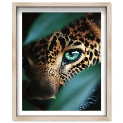 Jungle Watcher III Shadowbox Animals Print by Oliver Gal, Black Frame, 16 x 20