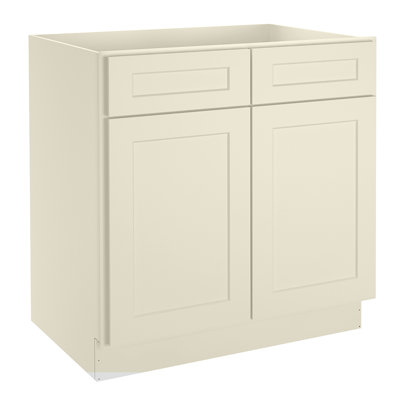 Plywood Ready to Assemble Kitchen Base Cabinets with 2-Drawers and Adjustable Shelf