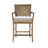 Jennette Solid Wood Cane Back Counter Stool