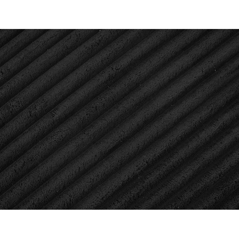 Canapé modulaire, housses de coussin en velours côtelé, housses de canapé souples et extensibles avec coussins 2 pièces, Noir
