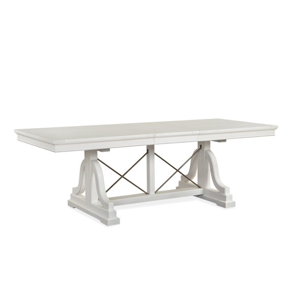 Lark Manor Aronoff Extendable Solid Wood Dining Table | Wayfair